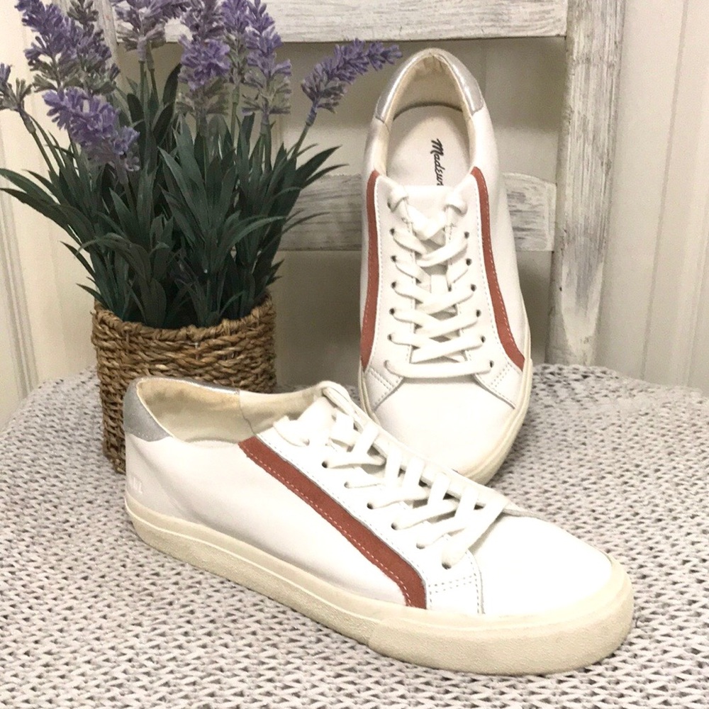 Madewell Leather Sidewalk Low-Top Sneakers 9M